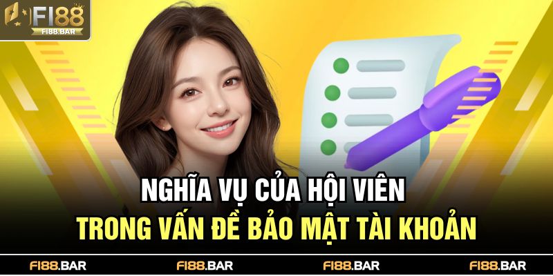 Nghĩa vụ của hội viên trong vấn đề bảo mật tài khoản