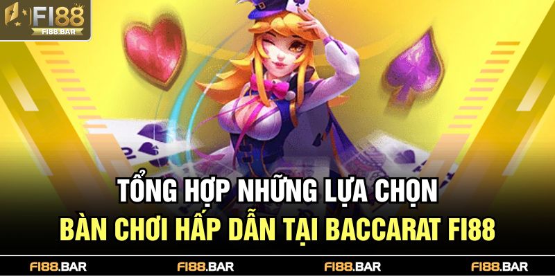 Tổng hợp những lựa chọn bàn chơi hấp dẫn tại Baccarat FI88